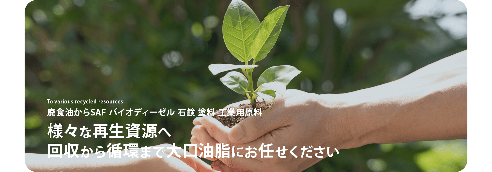 廃食油を、未来の資源へ。